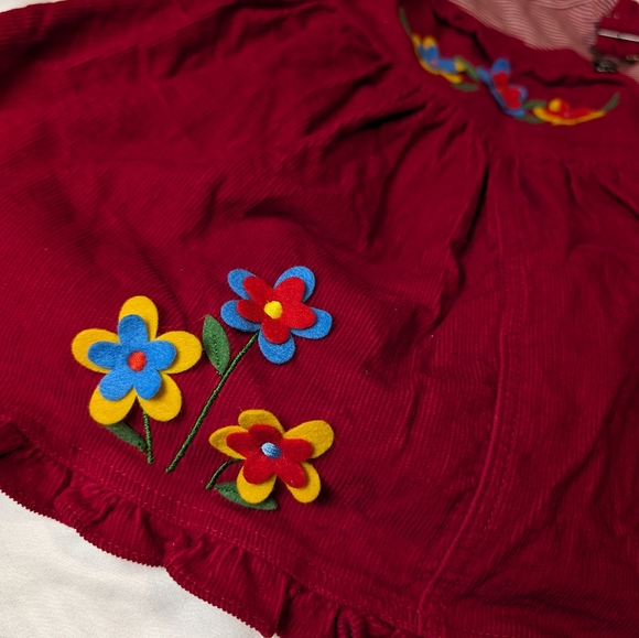 Vintage Samara 4T Dress Red Floral Stripe NWT - Picture 5 of 8